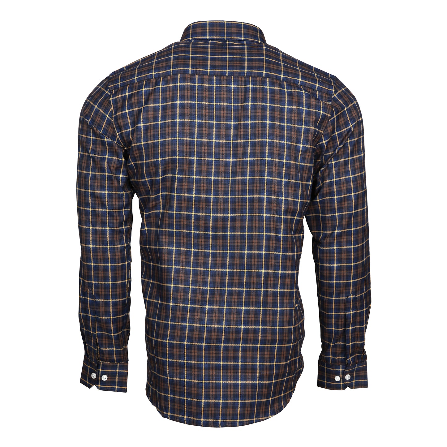 Ollie Dyer Brown Checks Regular Fit Shirt