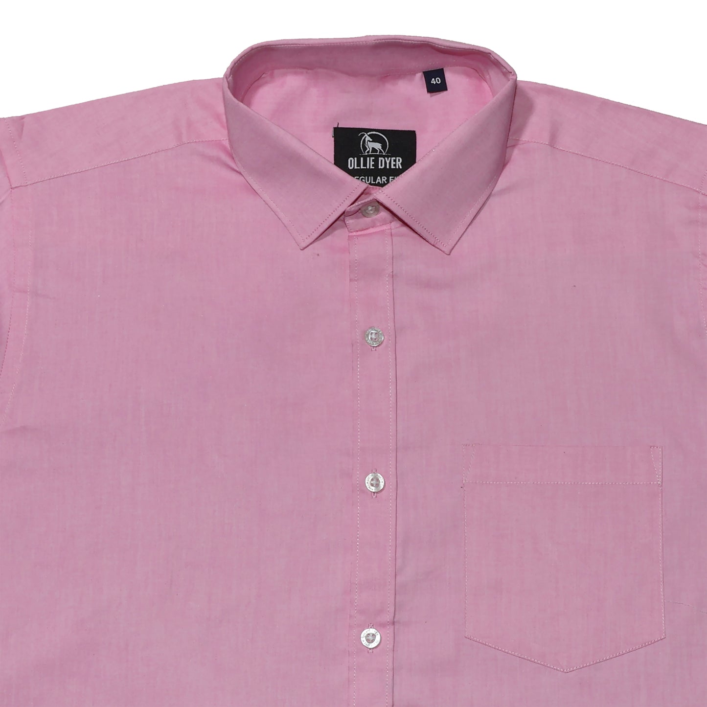 Ollie Dyer 100% Cotton Peach Color Regular Fit Shirt