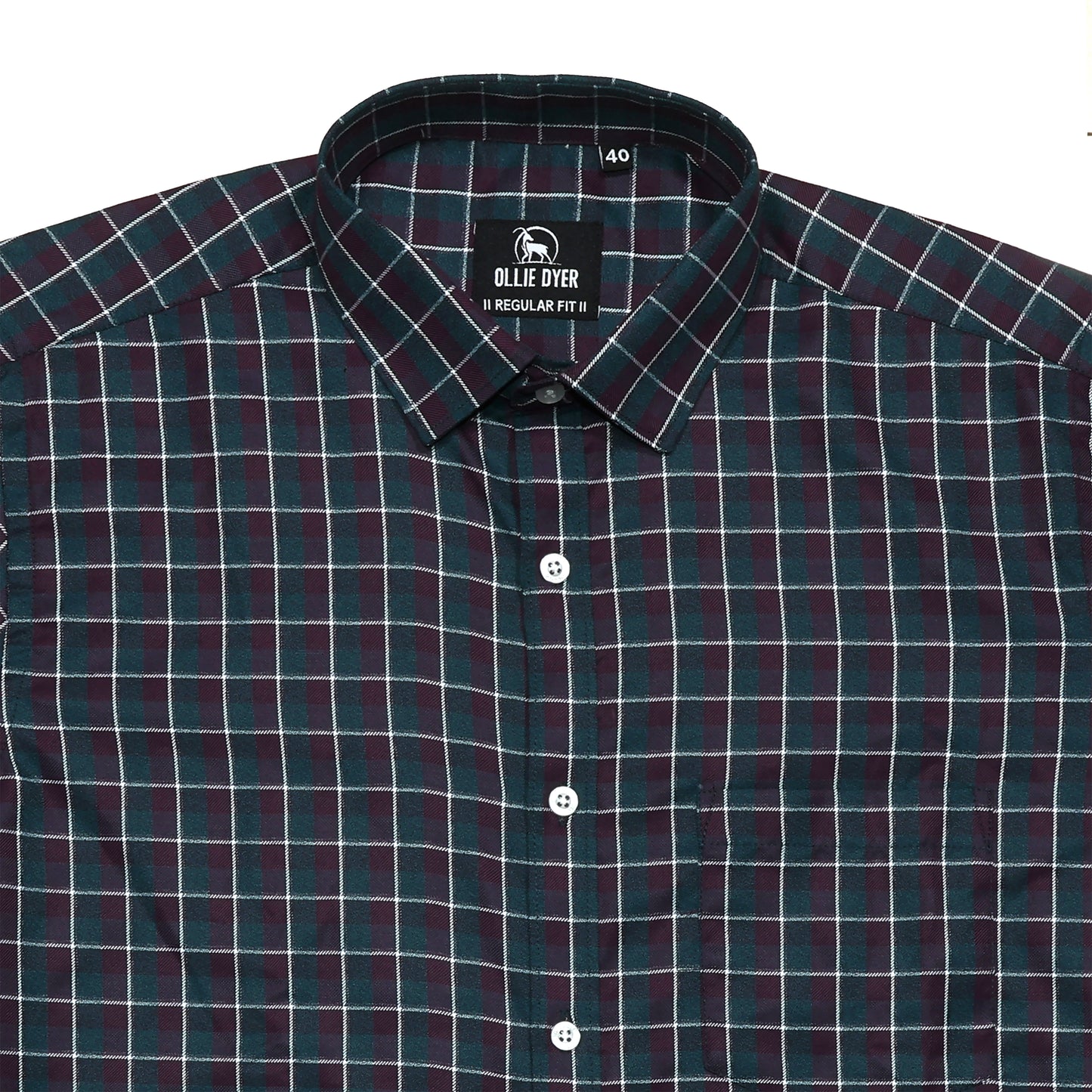 Ollie Dyer Black Checks Regular Fit Shirt