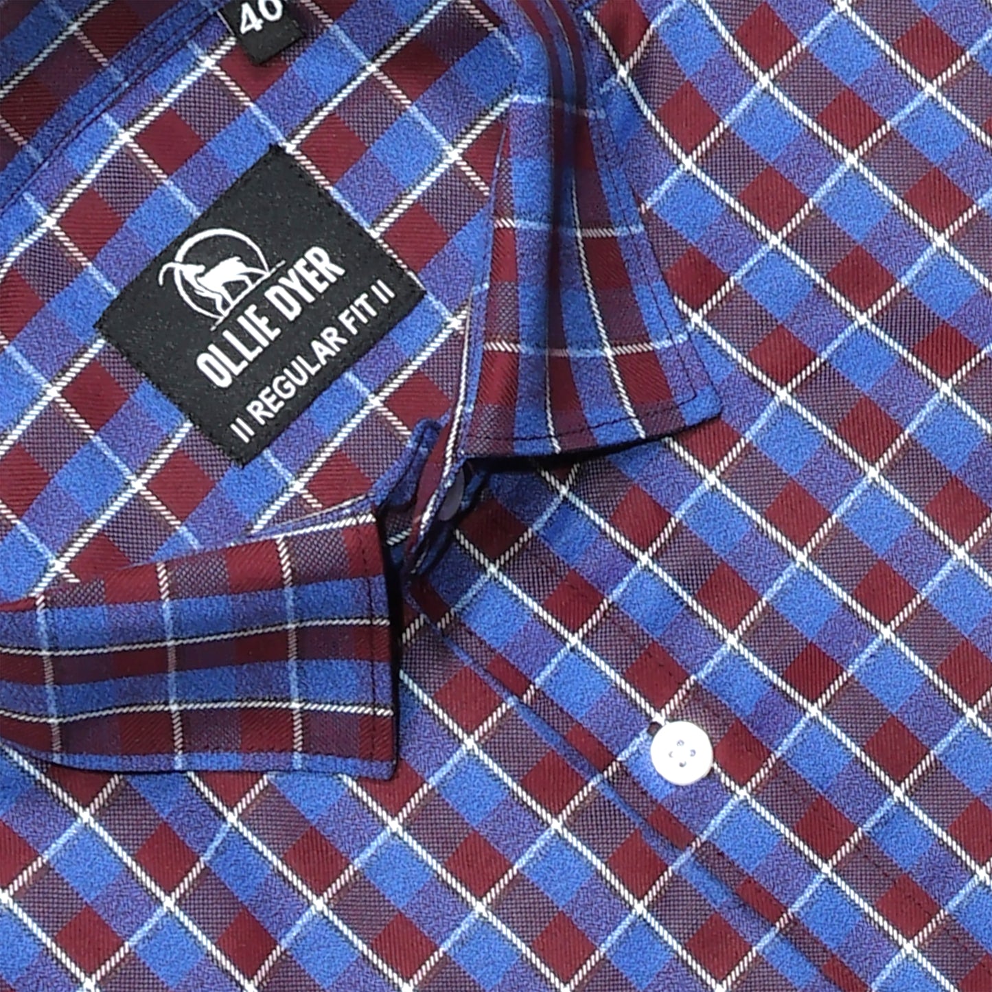 Ollie Dyer Blue Checks Regular Fit Shirt