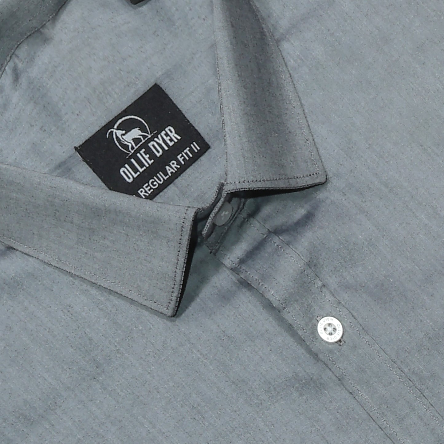 Ollie Dyer 100% Cotton Grey Color Regular Fit Shirt