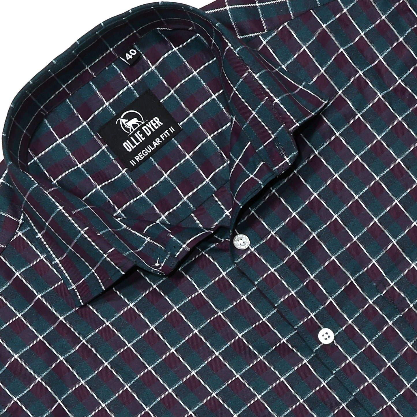 Ollie Dyer Black Checks Regular Fit Shirt