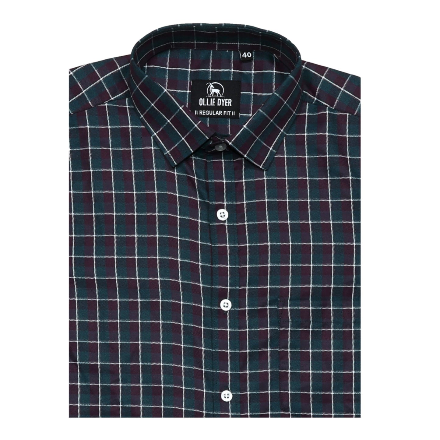 Ollie Dyer Black Checks Regular Fit Shirt