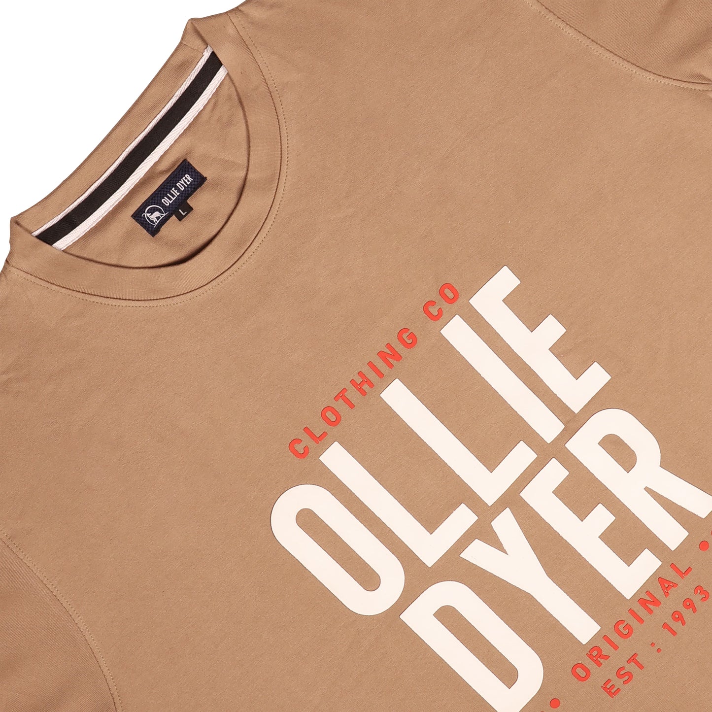 Ollie Dyer Round Neck Brown Color Tshirt