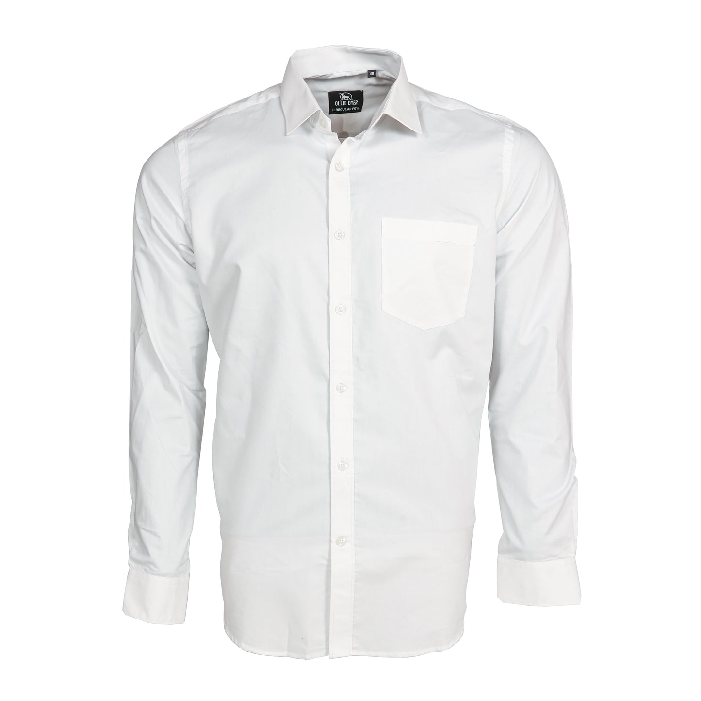 Ollie Dyer 100% Cotton White Color Regular Fit Shirt