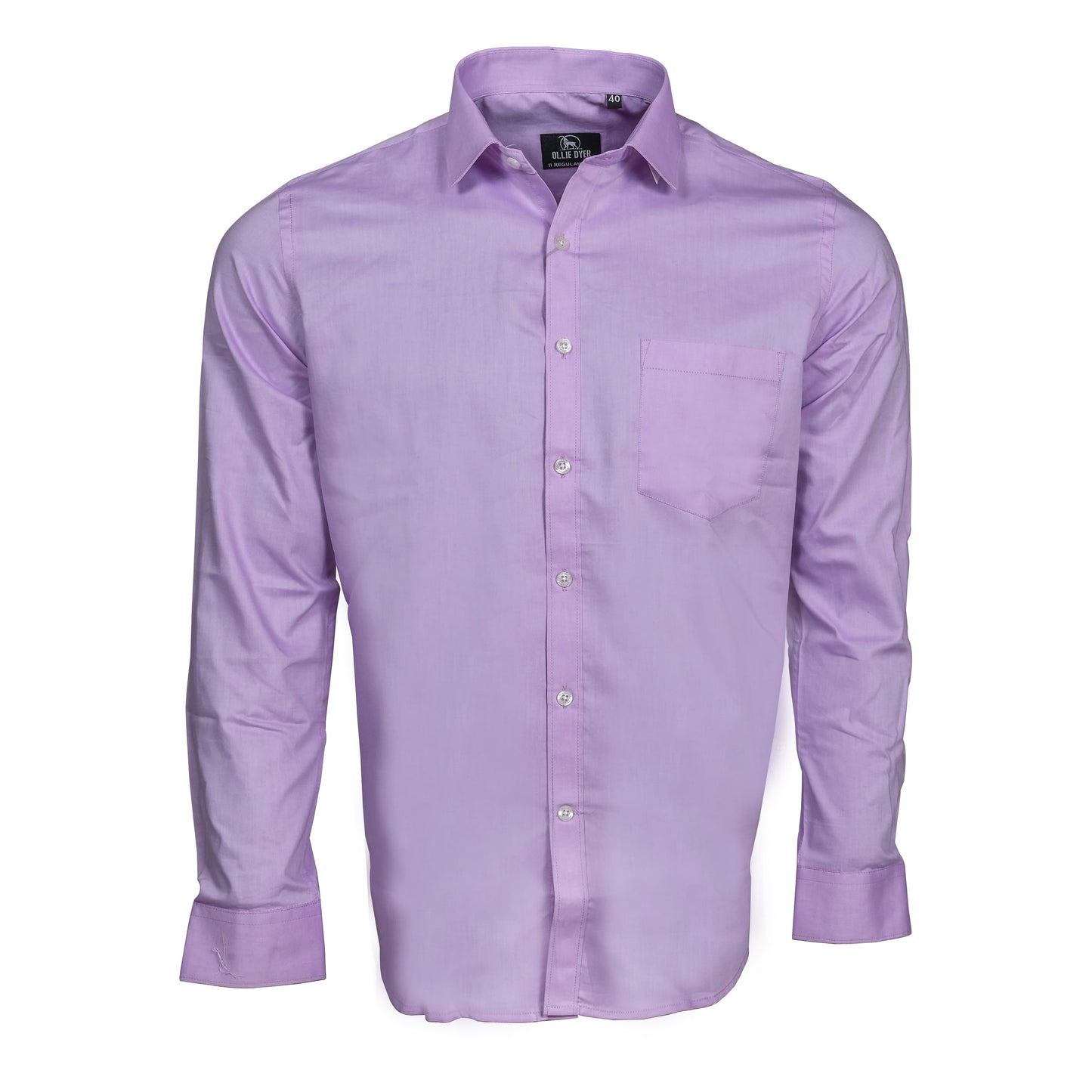 Ollie Dyer 100% Cotton Purple Color Regular Fit Shirt