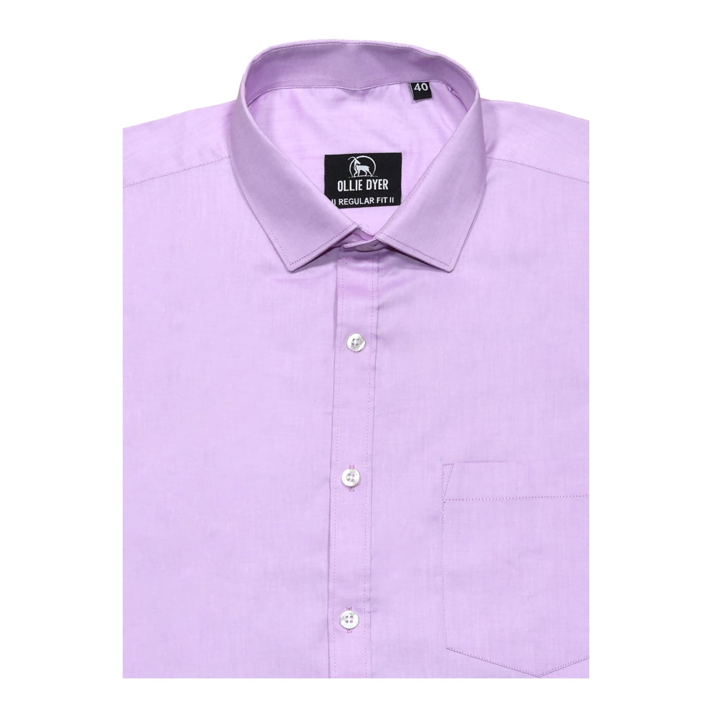 Ollie Dyer 100% Cotton Purple Color Regular Fit Shirt