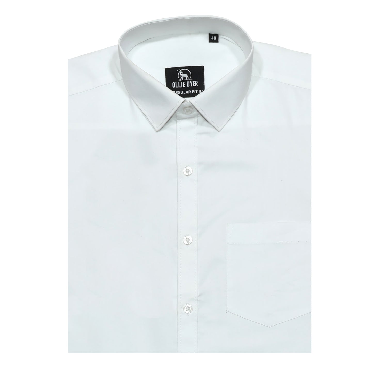 Ollie Dyer 100% Cotton White Color Regular Fit Shirt