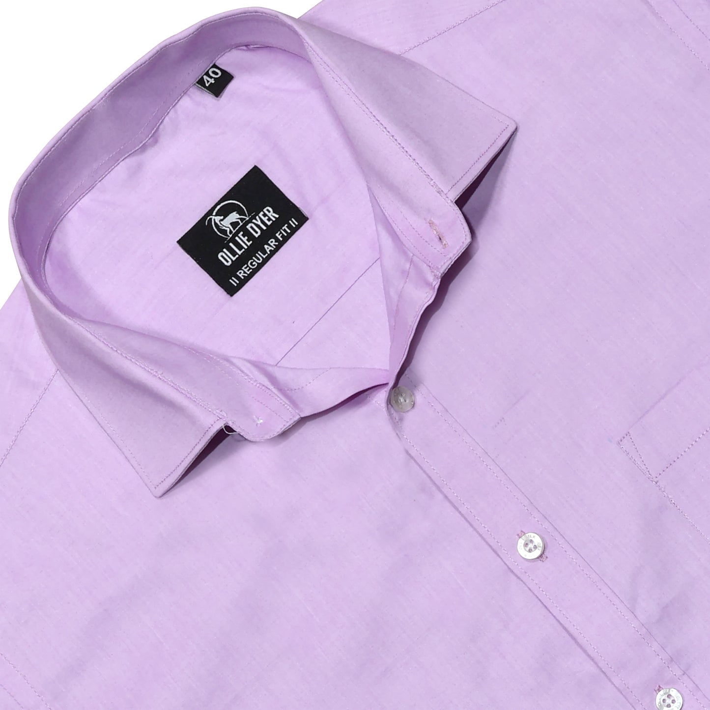 Ollie Dyer 100% Cotton Purple Color Regular Fit Shirt