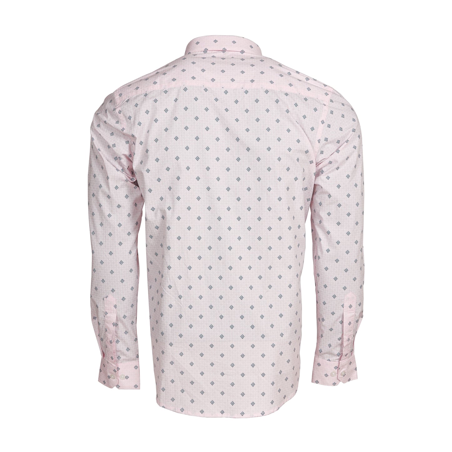 Ollie Dyer Printed Light Pink Regular Fit Shirt