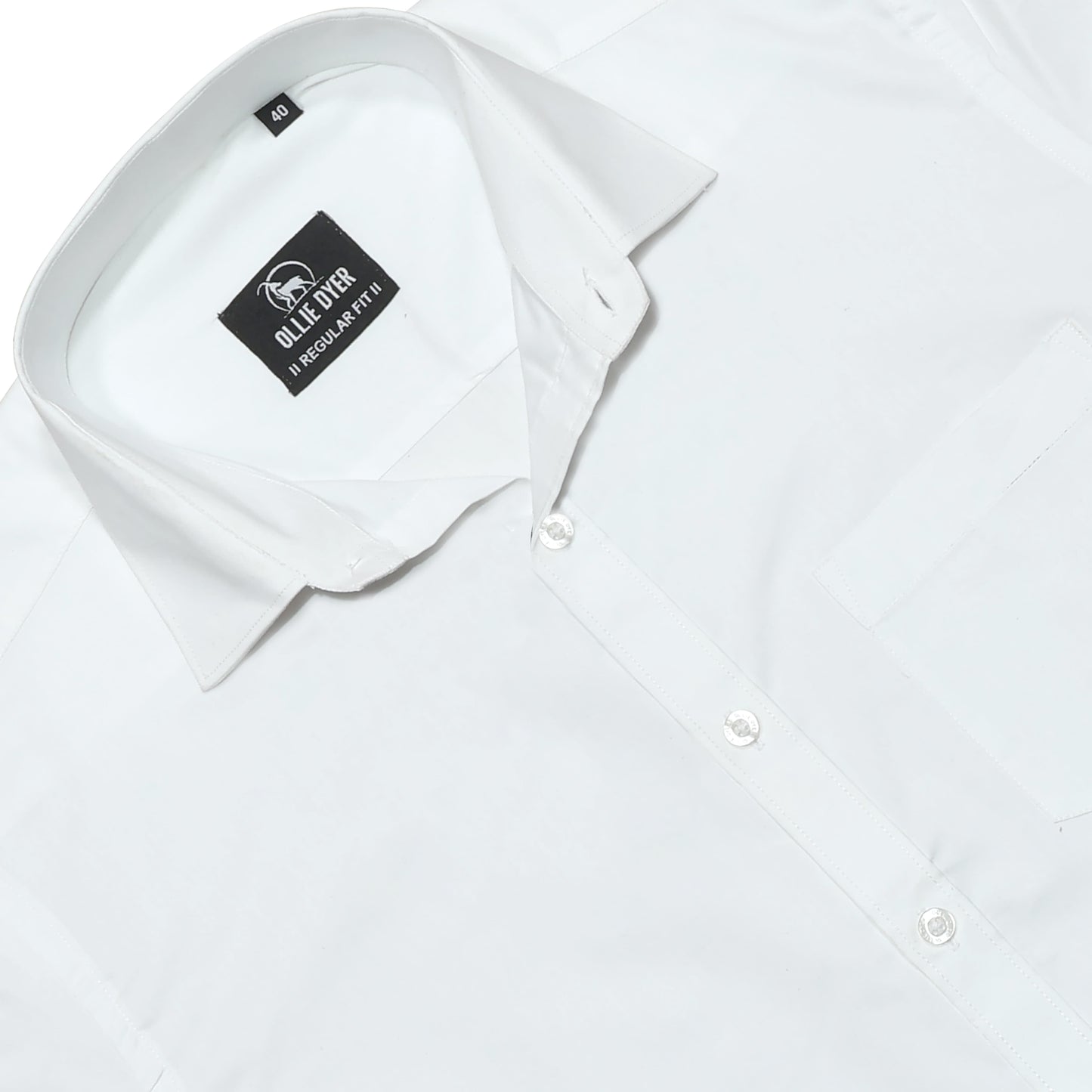 Ollie Dyer 100% Cotton White Color Regular Fit Shirt