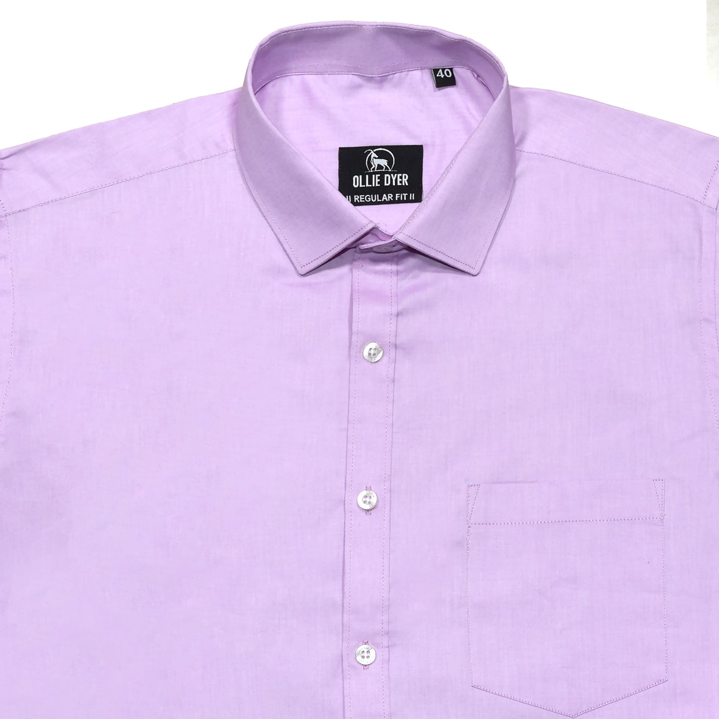 Ollie Dyer 100% Cotton Purple Color Regular Fit Shirt